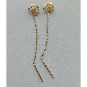 Pure 18 karat Japan Gold Tictac Heart earrings